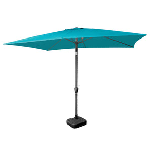 Parasol  inclinable rectangle 2x3m, parasol rectangle 2x3 bleu paon