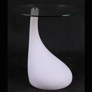 Table basse lumineuse GOUTTE, table en forme de goutte lumineuse décorative