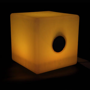 Enceinte cube pouf lumineux LED Bluethooth SOUND, musique, ambiance, siège