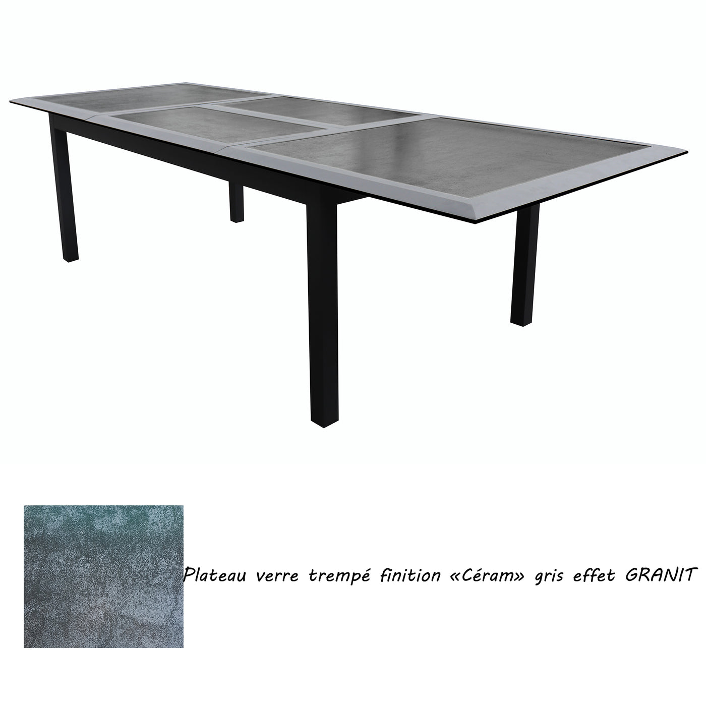 Table extensible jusqu'à 240 cm en céramique avec différentes