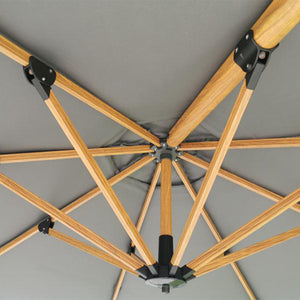 Parasol décentré 3x4m orientable, parasols déporté 3x4 détails intérieur