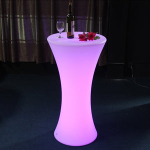 Table de bar MANHATTAN, table de bar lumineuse led violet