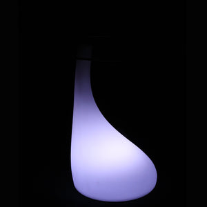 Table basse lumineuse GOUTTE, table en forme de goutte lumineuse décorative violet