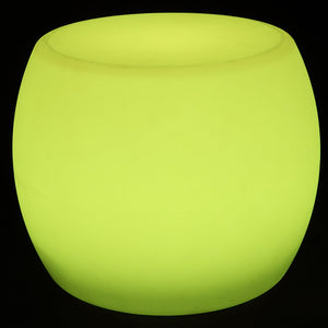 Table d'appoint ronde lumineuse LED, table basse cylindrique lumineuse  jaune