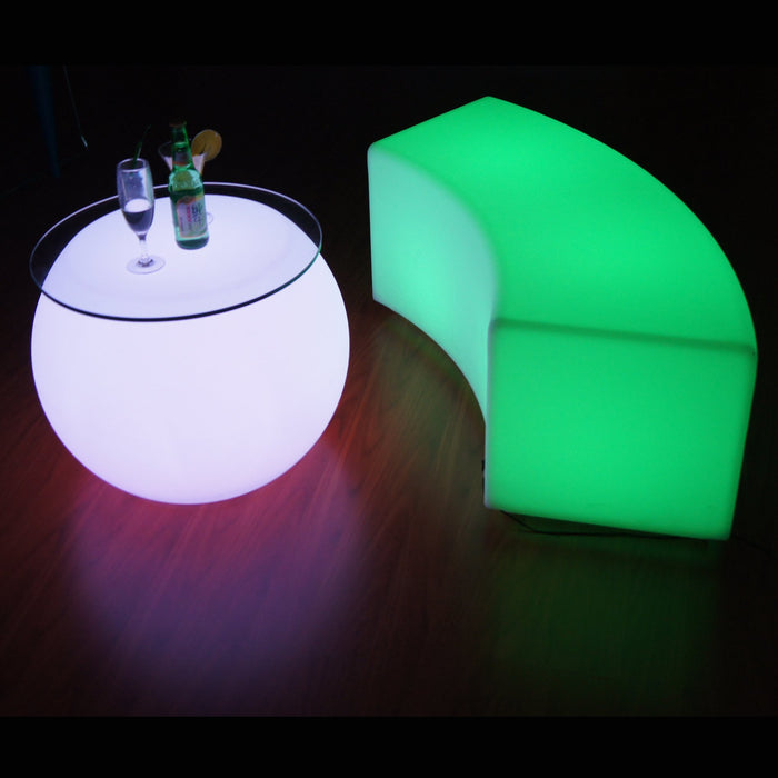 Table basse rond lumineuse LED