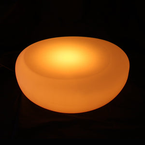 Table basse lumineuse MOON, table basse lumineuse ronde décorative orange