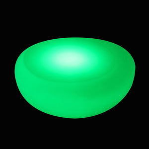 Table basse lumineuse MOON, table basse lumineuse ronde décorative vert
