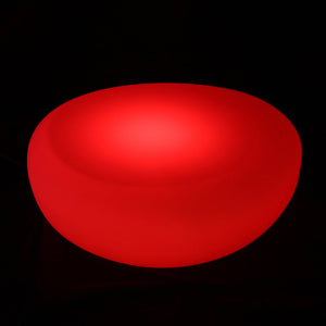 Table basse lumineuse MOON, table basse lumineuse ronde décorative rouge