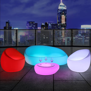 Table basse lumineuse MOON, table basse lumineuse ronde décorative