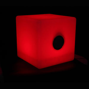 Enceinte cube pouf lumineux LED Bluethooth SOUND, musique, ambiance, siège