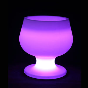 Seau à glace lumineux LED PARTY, seau à glace en forme de verre violet