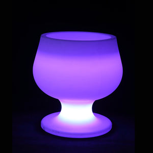 Seau à glace lumineux LED PARTY, seau à glace en forme de verre violet