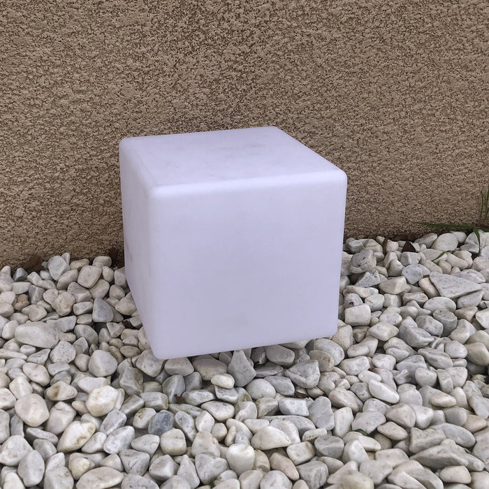 Cube pouf déco lumineux LED