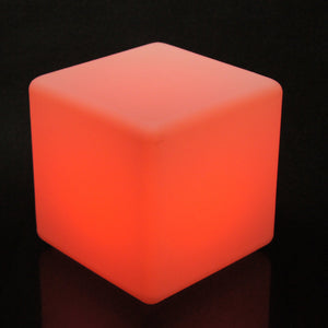 Cube pouf déco lumineux LED, siège, décoration