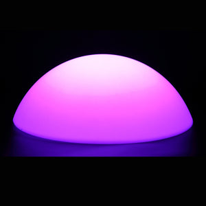 Lampe lumineuse LED DEMI-SPHÈRE, lampe décorative en forme de demi sphère lumineuse violet