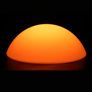 Lampe lumineuse LED DEMI-SPHÈRE, lampe décorative en forme de demi sphère lumineuse orange
