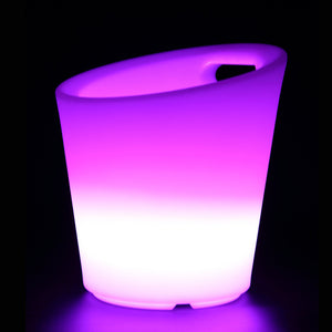 Seau à galce LED OBLIQUE, seau à glace avec une poignée violet