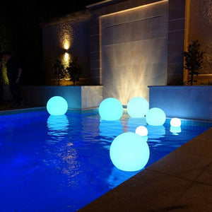 Boule déco LED solaire waterproof, Rond, Lumineux, Flottant
