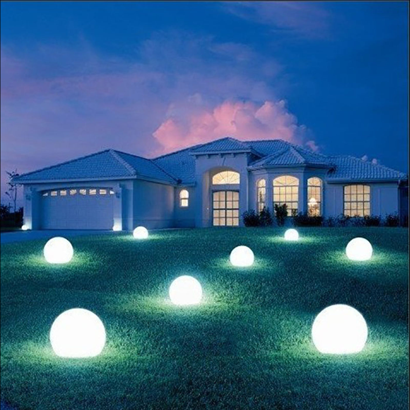 Hiboom Boule lumineuse de Noël à suspendre, 220 LED, 30,5 cm, grand globe  sphérique en fer avec 8 modes de scintillement et télécommande de  chargement