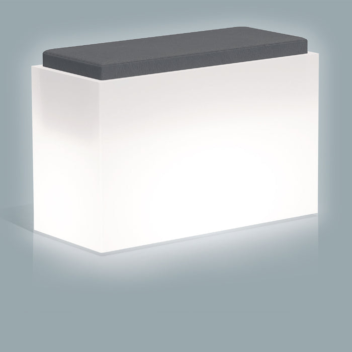 Banc/coffre COMFY ROOMY MASOANDRO 35x80x55H - RGB avec éclairage solaire et batterie rechargeable