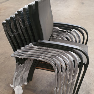 Lot de 6 fauteuils empilables ANTSUI, fauteuils en texaline empilé